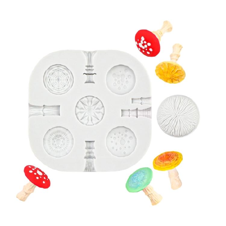 3 st Realistisk Svamp Silikon Tårtform För Bakning Dekorationer Fondant Choklad Och Hantverksuppgifter