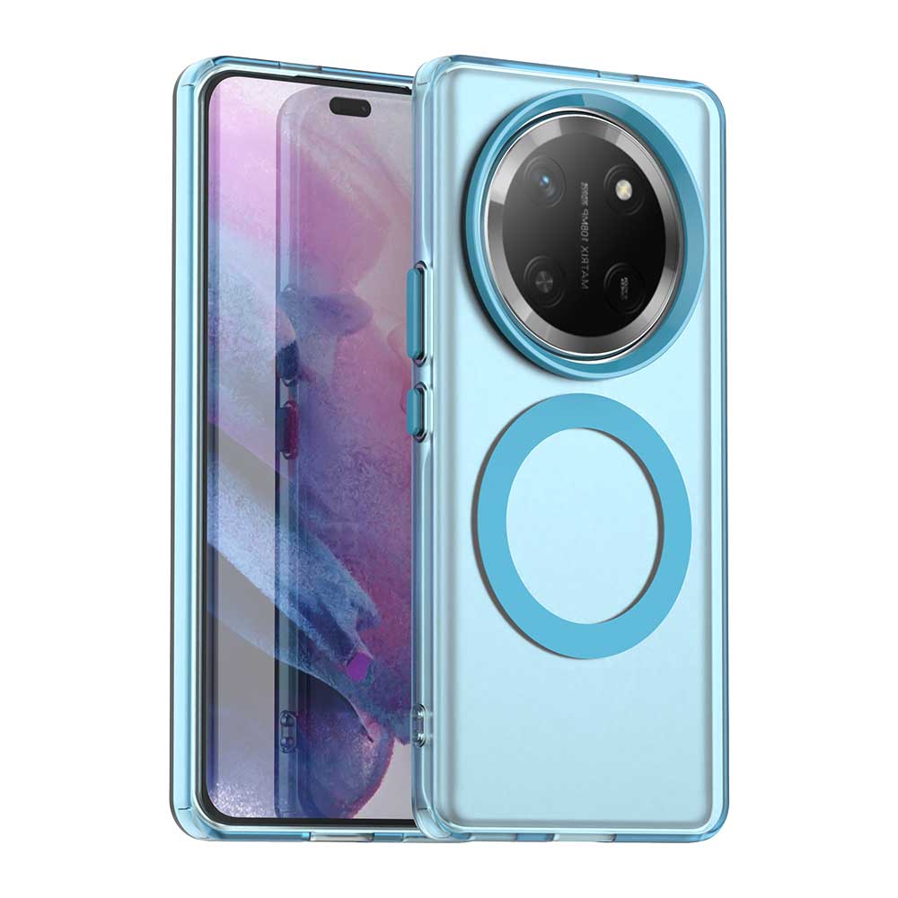 Magnetic Wireless Charging Case For Honor Magic 7 Lite Magic7 Pro X9c Smart Cover Candy Colors Transparent Back Shell
