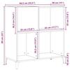 Vinyl Record Cabinet Black Oak Effect 84.5 x 38 x 89 cm