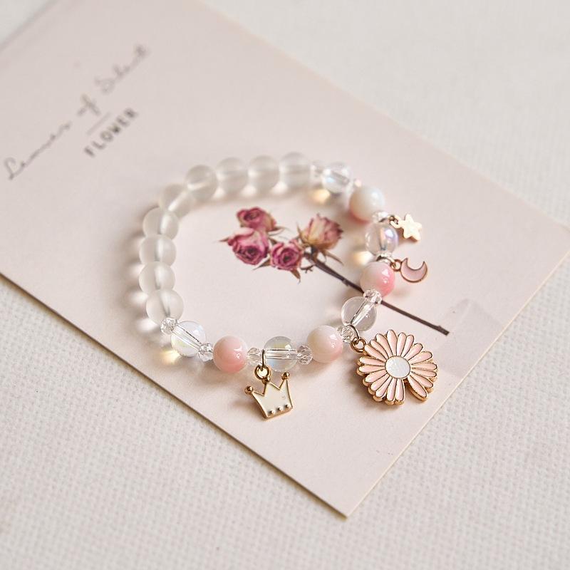 Year Sweet Cute Cat Crystal Beaded Bracelet Girls, Girlfriend Student Bracelet Wholesale