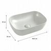 Lusso countertop washbasin 45.5X32.5 CM oval light grey matt