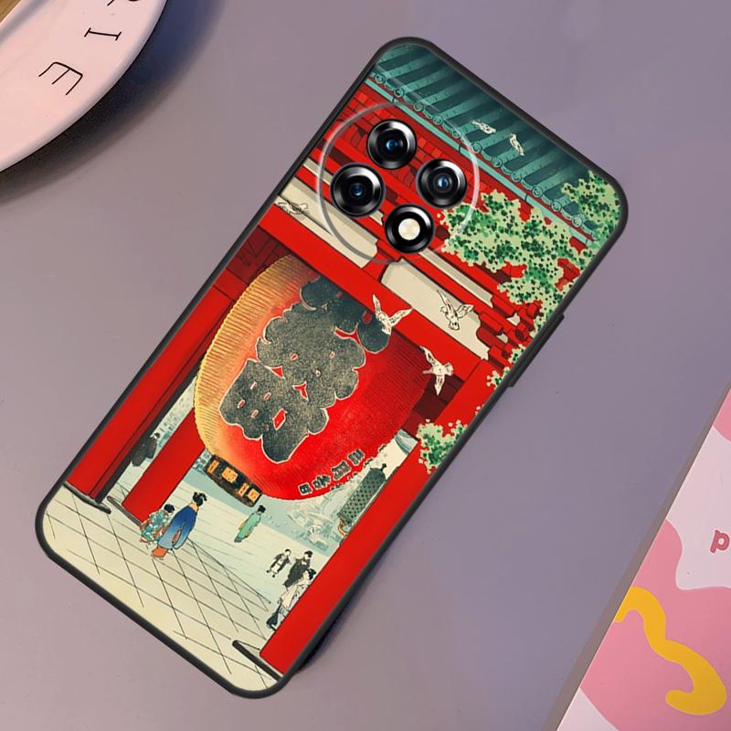 Japanese Ukiyo-e Art Case For OnePlus Nord CE 2 Lite 3 2T N30 N20 N10 OnePlus 11 12 10T 12R 10R 8 9 10 Pro Cover