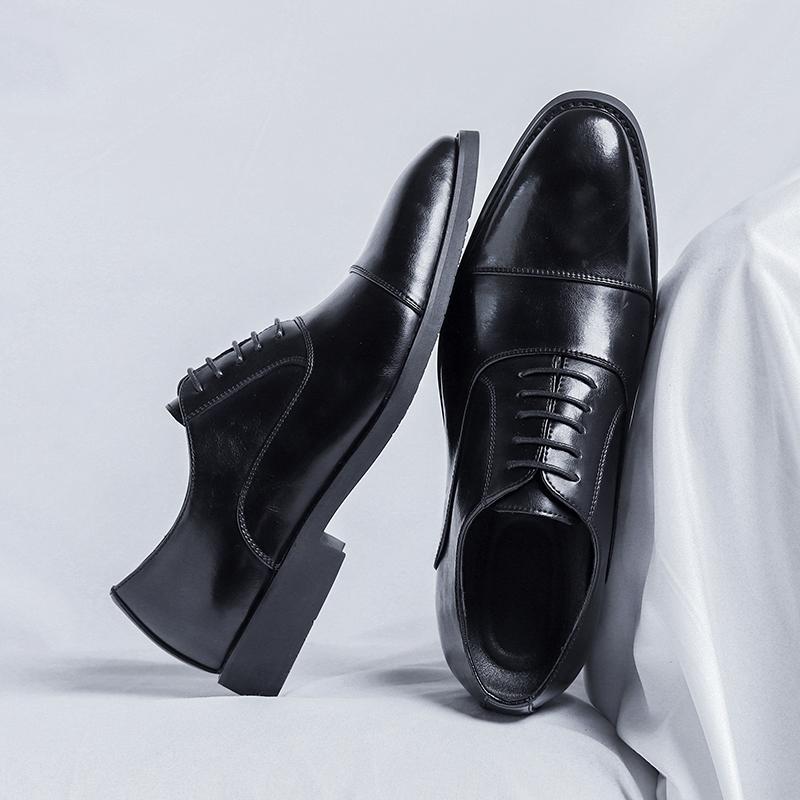 Invisible Inner Heightening Leather Shoes Martin Boots Cotton Business Dress Wedding Groom Chelsea Boots