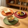 12-inch Ronde Placemats, Geweven Gevlochten Polyester Placemats, Wasbare Hittebestendige Ronde Eettafelmatten voor Keuken