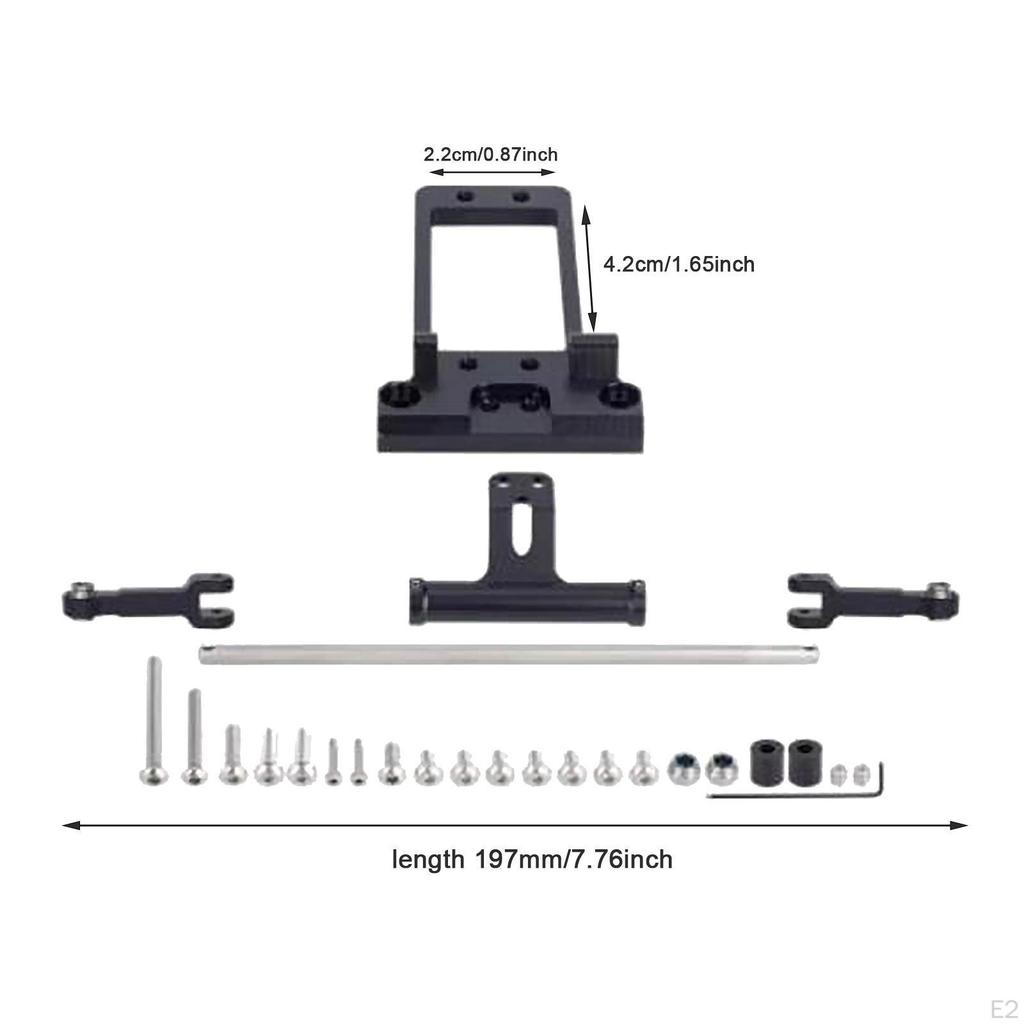 Aluminum Alloy Bta Servo Mount Scale Hydraulic Steering Link Kit RC Crawler Car Upgrade Portal