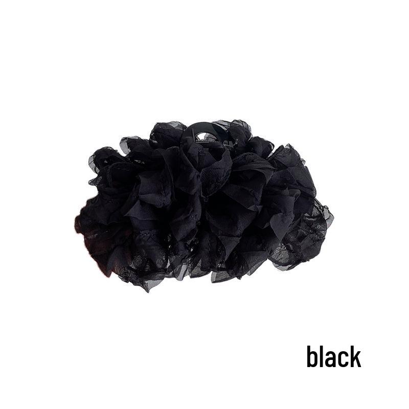 Schwebende Blumen & Klarer Mond Große Weiße Schleife Haarspange – Sanfter Feenhafter Volumenverstärker