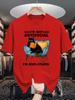 Unisex Crew Neck Tee Reading Black Cat Text Graphic Print Soft Cotton Loose Breathable Short Sleeve Summer Casual Street Wear Tops