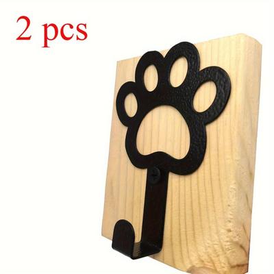 2Pcs Metal Dog Paw Key Hooks Powder Coated Rust Resistant Pet Lovers Gift Home Decor Key Organizer