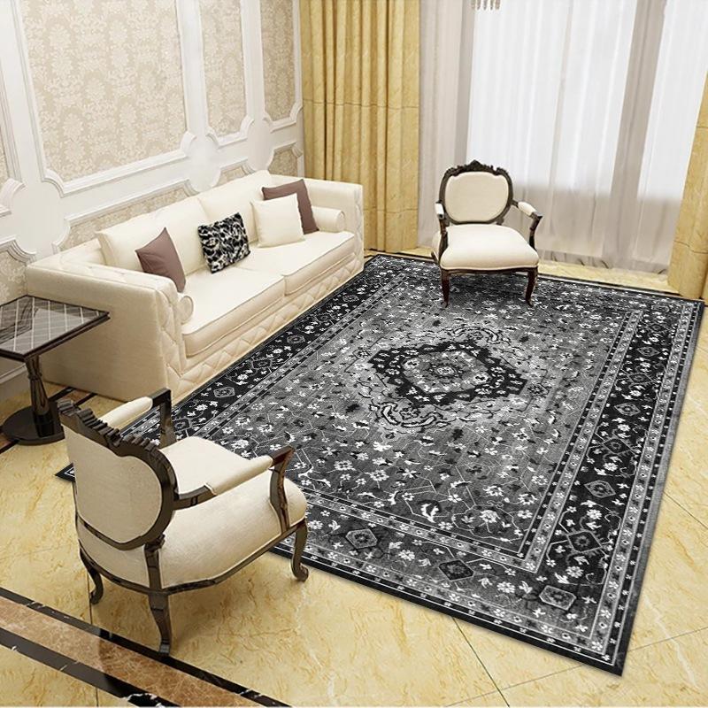 European Style Living Room Carpet Printed Living Room Coffee Table Carpet Study Floor Mat Bedroom Bedside Carpet