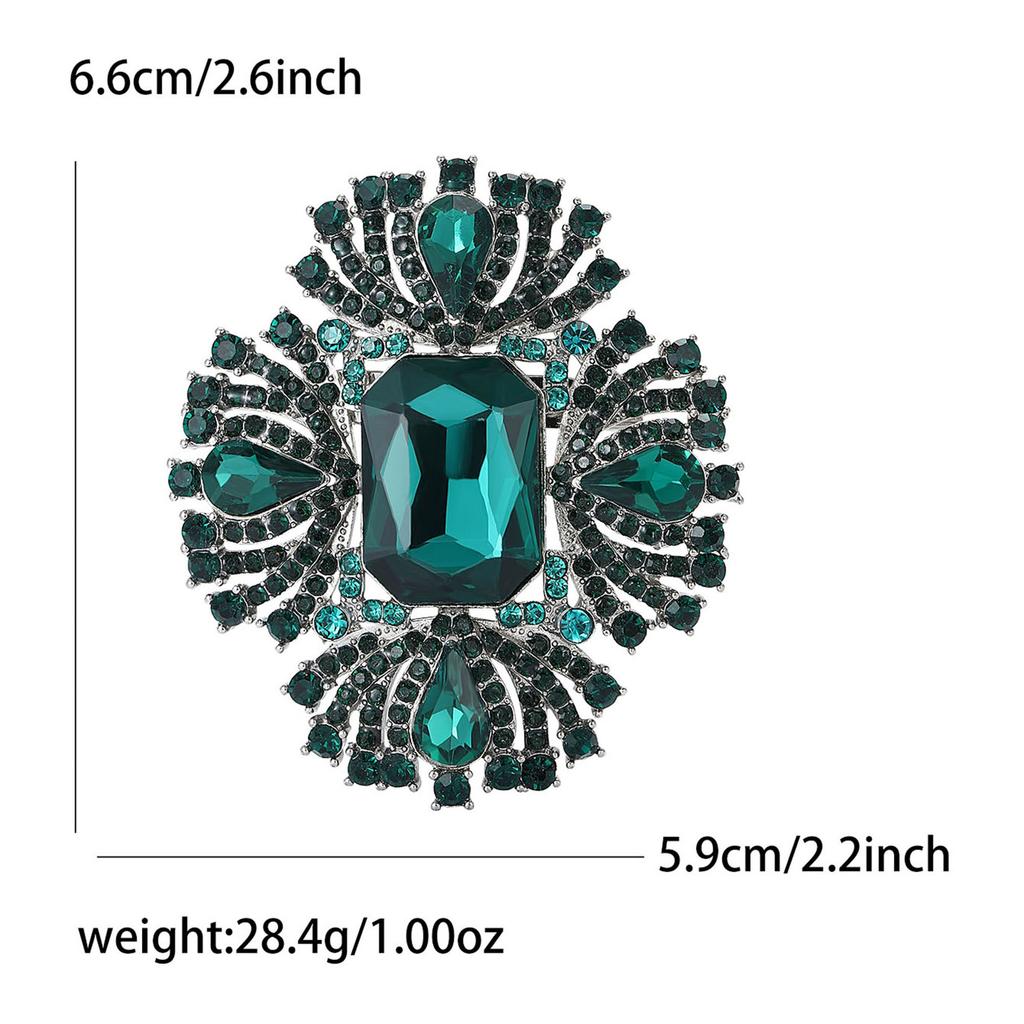 Crystal Brooch for Women Unisex Rhinestone Flower Pins Banquet Party Gifts Jewelry Accessories