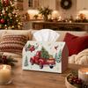 1pc Christmas Vintage Rustic Transport Tissue Box-Pickup Truck Pine Cardinal,Durable Napkin Organizer for Car,Kitchen,Dining,Home Decor-Decorative Tab