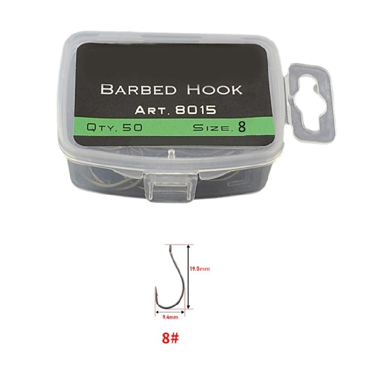 50Pcs Barbed Fishings Hook Eyed Fishes Hook Rustproof Carp Fishings Hook