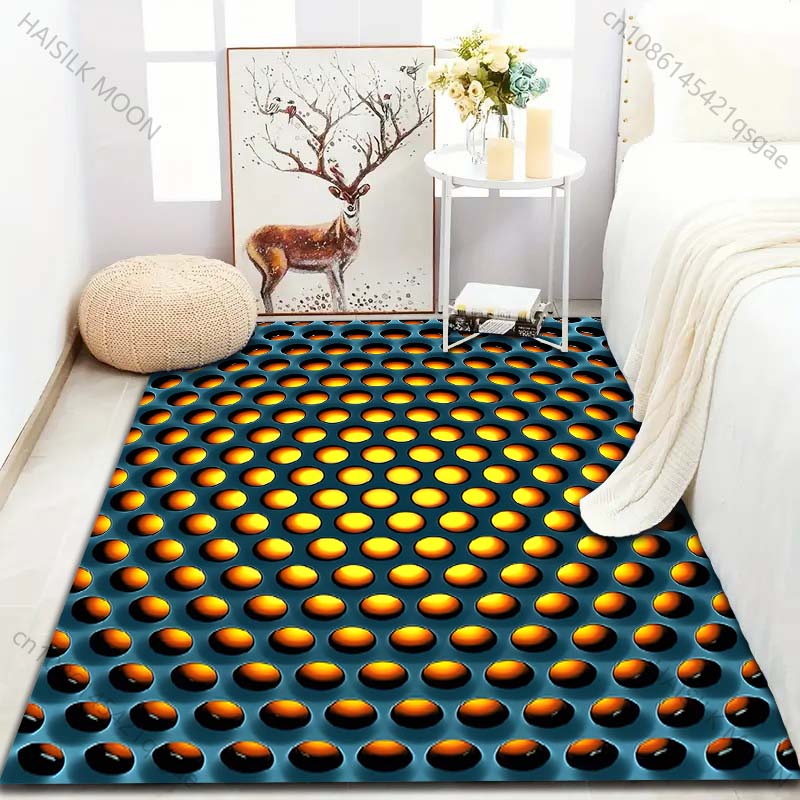 3D Personalized Dots Printed Carpet for Bedroom Living Room Bedside Sofa Floor Mat Modern Home Decor Area Rug Large Size