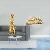 Bull Sculpture Figurine Tabletop Centerpiece Office Home Decor Feng Shui Cow Cattle Bear Statue