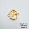European Retro Copper-Plated Real Gold Pendant Jewelry with Mother of Pearl Double Pendant for Women