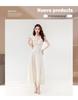 Elegant French Ruffle Dress - Slim-Fit Waist-Cinching Summer Style for Women