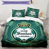 3pcs Duvet Cover Set (1*Duvet Cover + 2*Pillowcase, Without Core), Club Santos Laguna Print Soft All‑Season Bedding Set, Home Bedroom Decor Gift