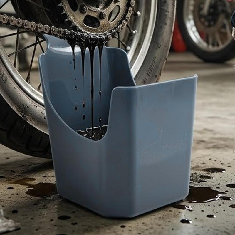 Motorcycle Chain Oil Storage Tool Motorcycle Cleaning Detachable Grease Collection Box Chain Cleaning and Splash-Proof Oil Tool