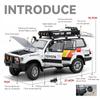 1/24 TOYOTA Land Cruiser LC80 SUV Alloy Miniature Car Diecast Metal Scale Car Model Sound and Light Children Toy Collection Vehicle