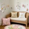 Housse de Coussin Lapin de Pâques Housse de Coussin Décorative Pour Canapé
