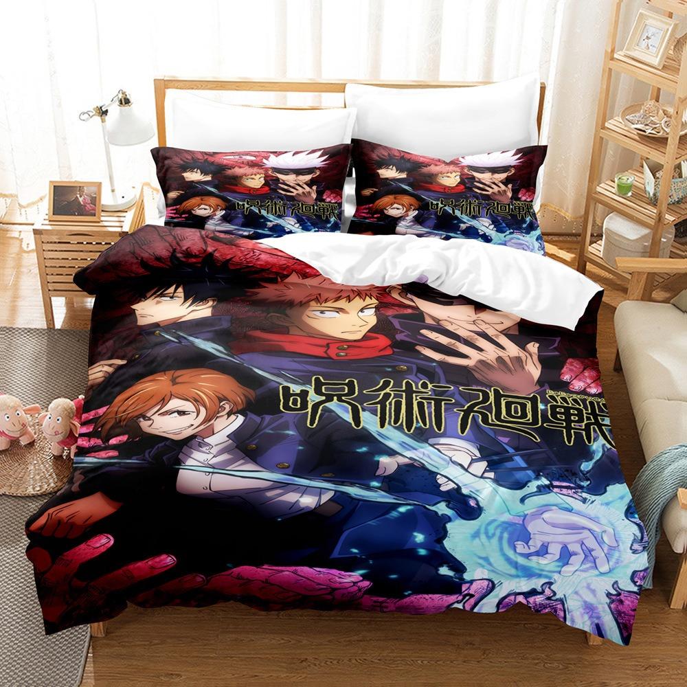 Anime Jujutsu Duvet Cover Pillowcase Bedding Bedroom Decoration Children Gift Adult Single Double Bed Large Sizezip Duvet Cover