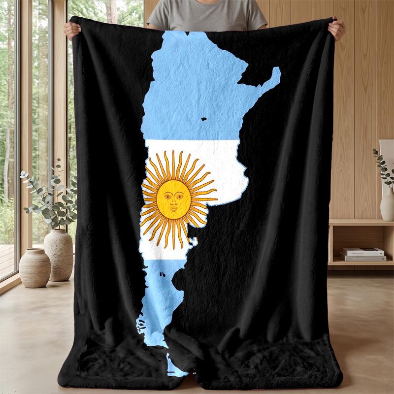 Argentina national football team Theme blanket Soft Flannel Blanket Plush Throw Blanket Cozy Sofa Bed Blanket for Home Decor