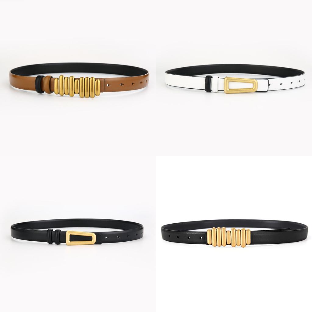 Genuine Leather Belt For Women With Smooth Buckle And Versatile Style For Daily Use