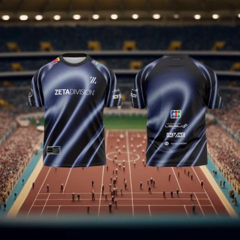 Pánské tričko E-Sports Zeta Division Týmový dres Identity V Krátký rukáv Pánské Dámské Tričko Léto Dětské Nadrozměrné Tričko Top