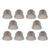 10PCS Hearing Aid Domes 12mm0.5in Double Layer Soft Silicone Washable Removable Anti StaticBlack