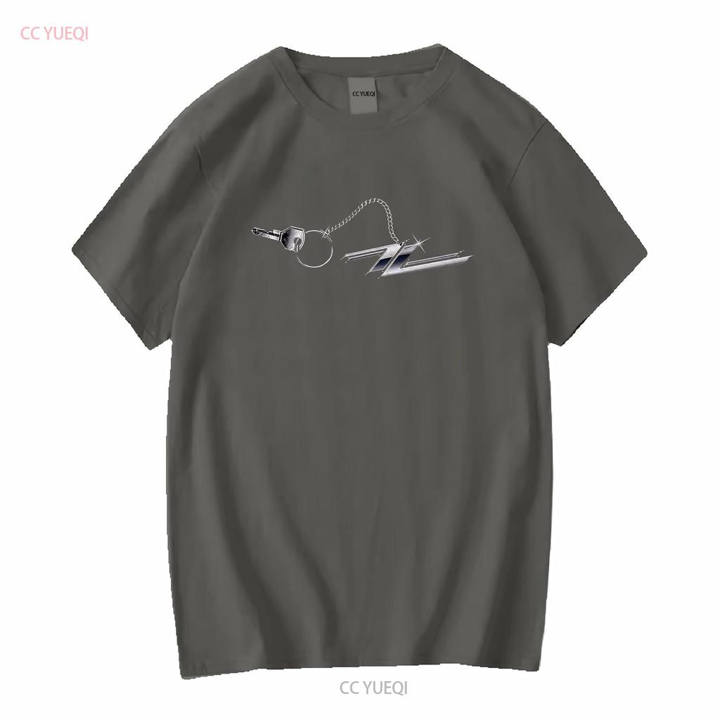 T-shirt Zz Top Porte-clés Hot Rod Lavage Vintage Décontracté Streetwear Légèrement Stretch Polyvalent Unisexe Respirant Homme