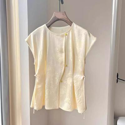 2024 Women's Chic Chinese-Style Sleeveless Frog Button Top