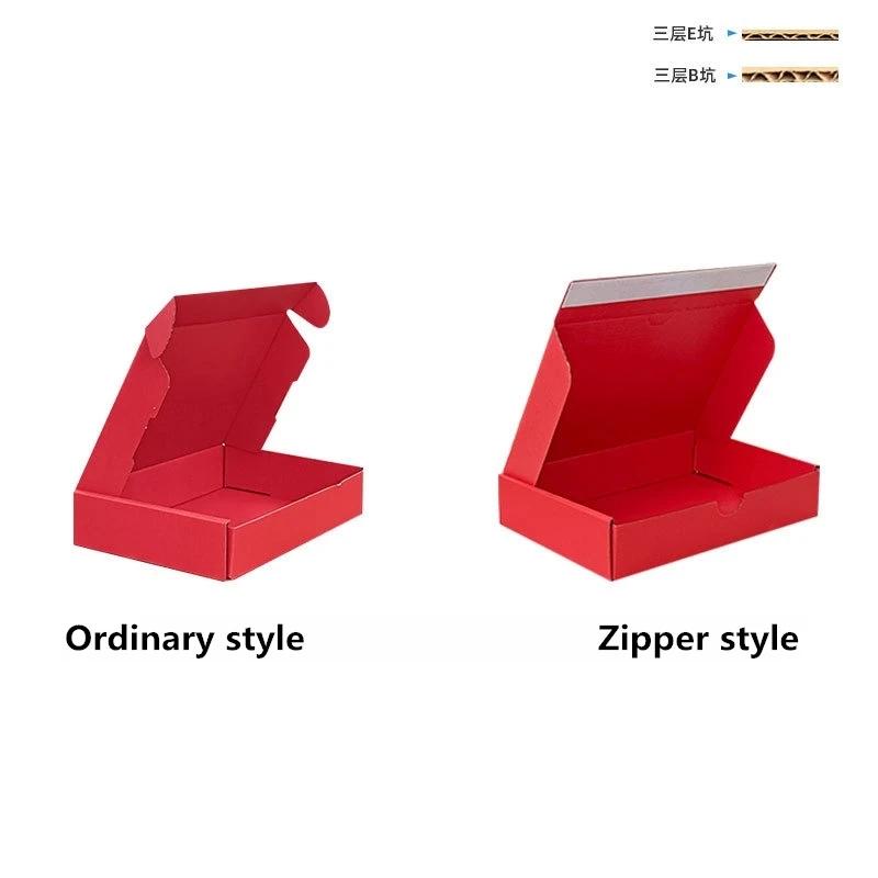 10pcs Colorful Airplane Box Three Layer Extra Hard Zipper Delivery Box Black Pack Express Delivery Transport Paper Boxes Carton