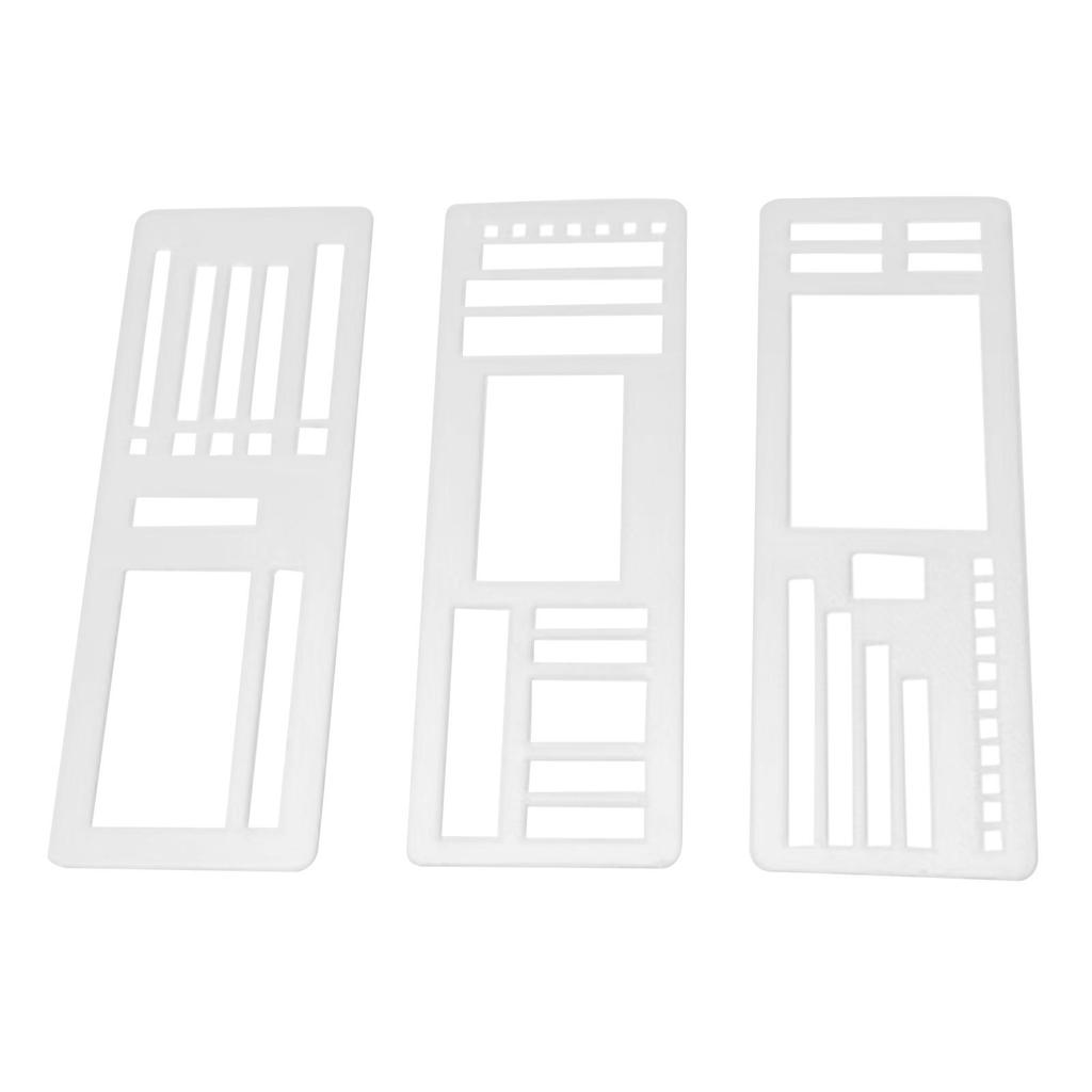 3 Pièces Pochoirs de Journal Tampons de Planificateur Marque-Page de Journal Scrapbook Listes Peinture Artisanat Compact Polyvalent pour Lettrage Écriture
