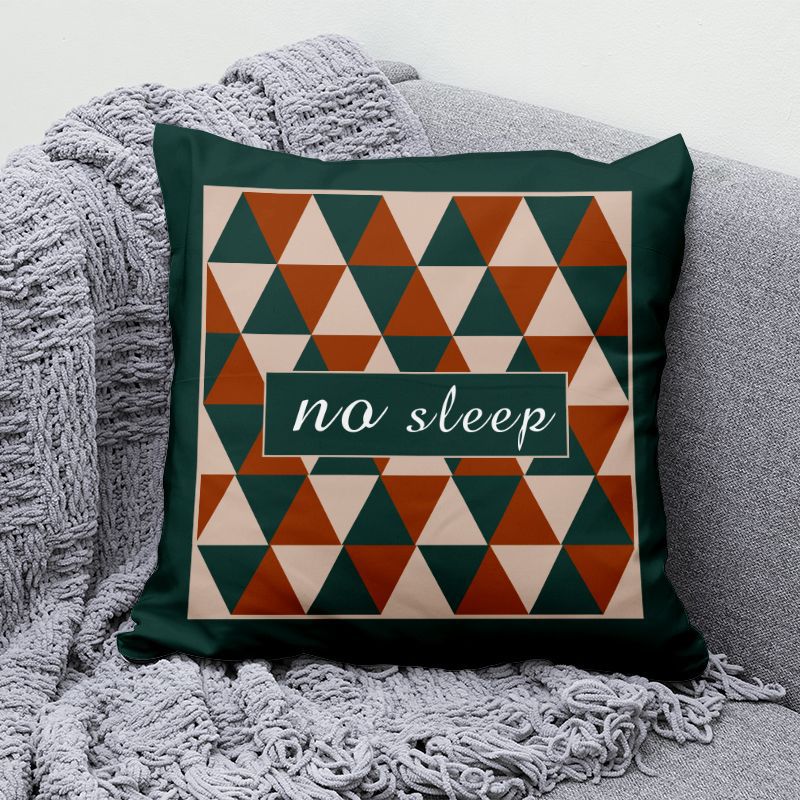 Green Simple Pillow Black and White Geometric Living Room Sofa Office Seat Cushion Cushion