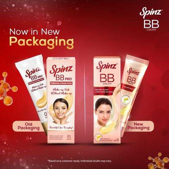Spinz BB Cream|Instant Glow|Even Skin Tone & Natural Coverage|29gx2