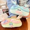 Cute Ugly Pencil Case with Ponytail Hair Pencil Pouch Cartoon Stationery Bag  Students