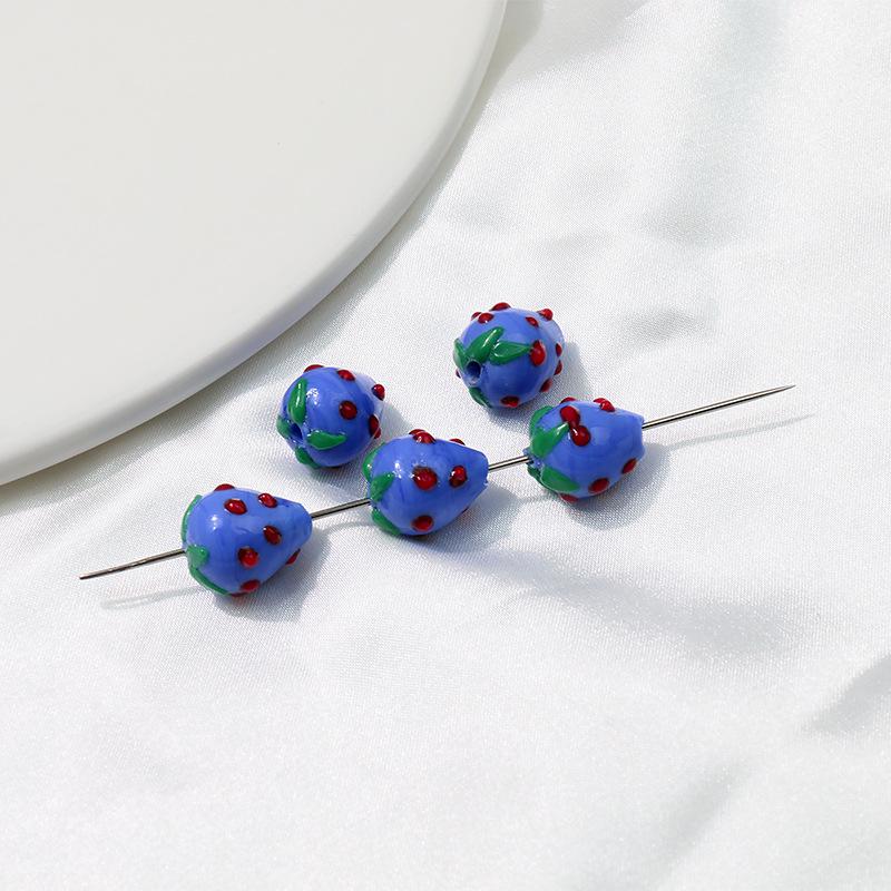 

Большой набор для самостоятельного изготовления ожерелья и браслета из стеклянных бусин в виде клубники 13*12 pcs