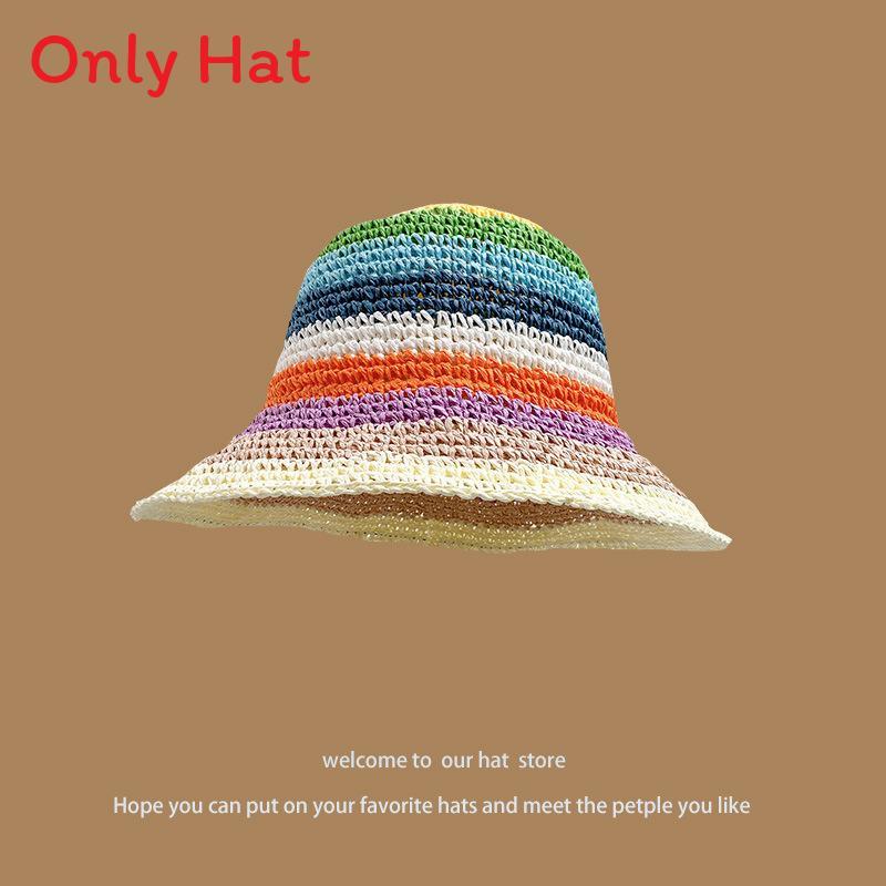Chapeau de paille d'été à larges bords pour la protection solaire et l'amincissement du visage sans effort