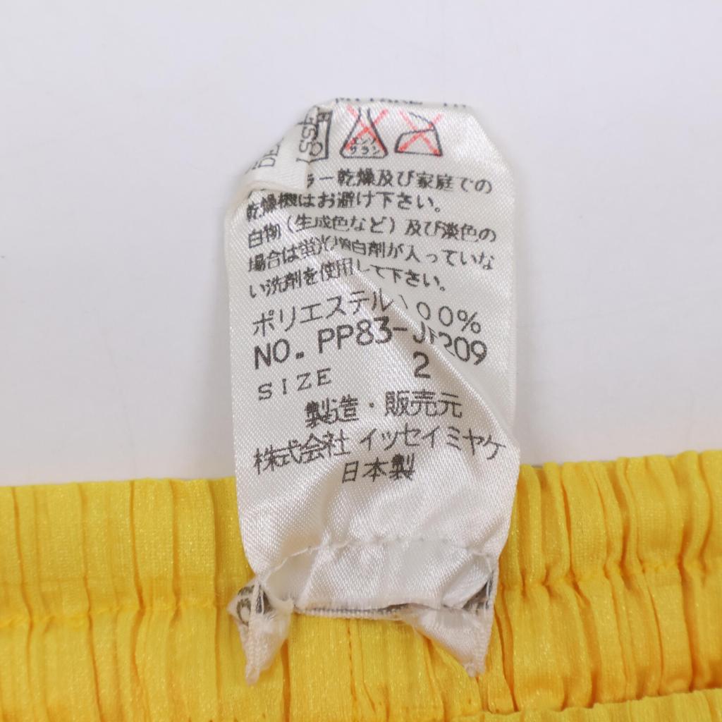 ISSEY MIYAKE PP83-JF209 Yellow PLEATS PLEASE Pleated Pants Bottoms 2 yellowUsed