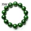 Přírodní 10mm tmavě zelené umělé nefritové kulaté korálky Strečový náramek jako dárek