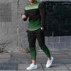 Summer Mens Tracksuit 2 Piece Sets Trend O-neck Long Sleeve T Shirt+Pants Oversized Loose Clothes Sports Style Man Clothing 2023