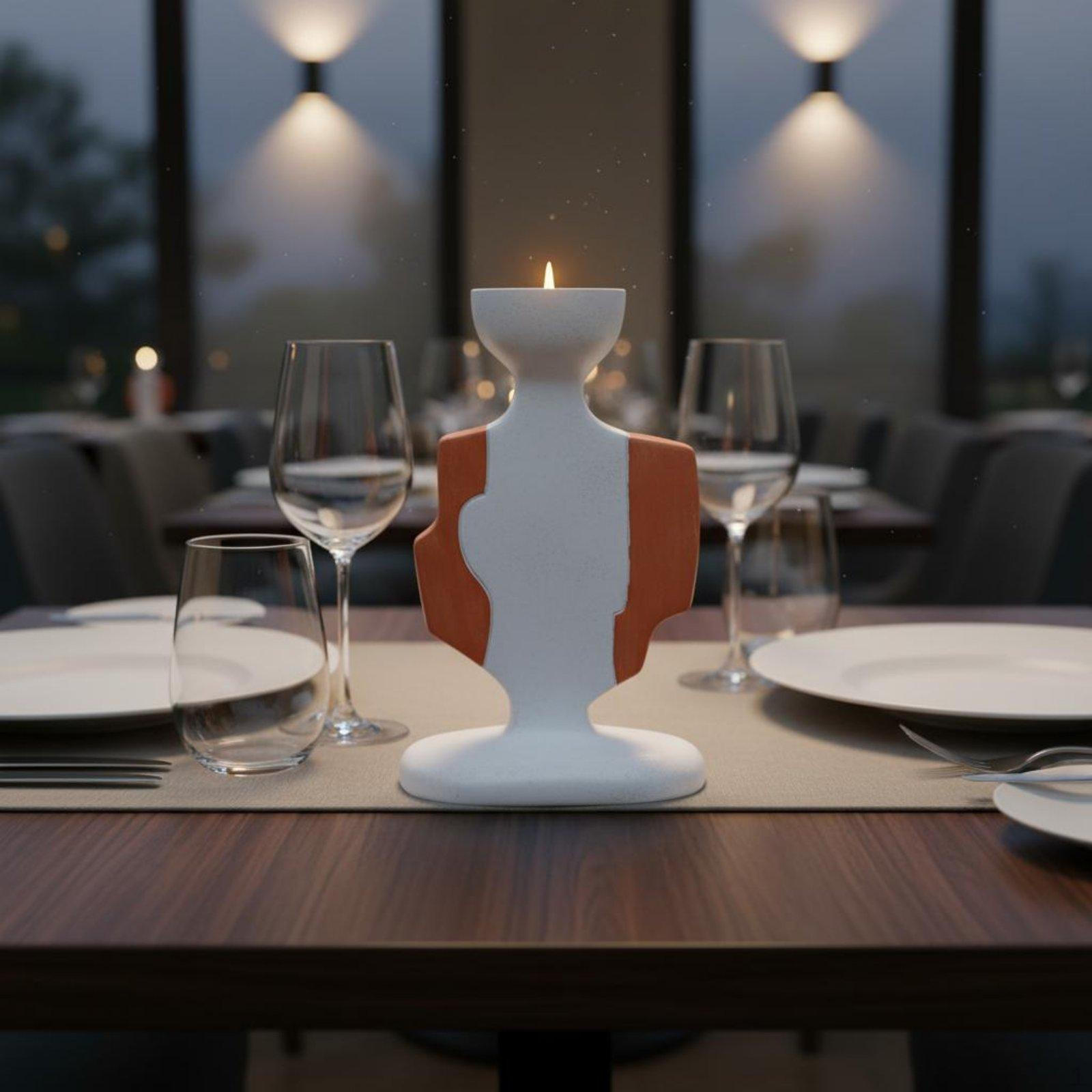 Modern Geometric Candle Holder Artistic Design Minimalist Elegant Iron S