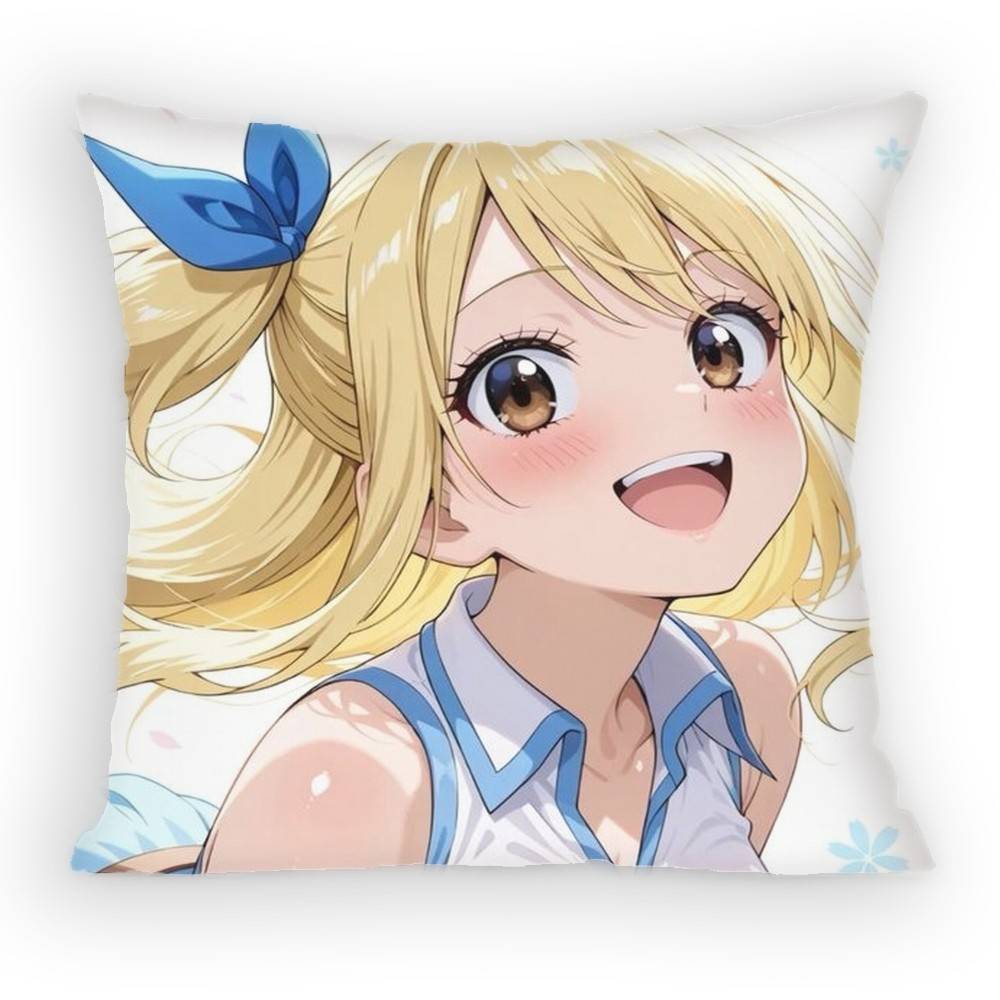 FAIRY TAIL Lucy Pillow Case Sofa Living Room Bedroom Headboard Backrest Cushion Square Cushion Nap Time