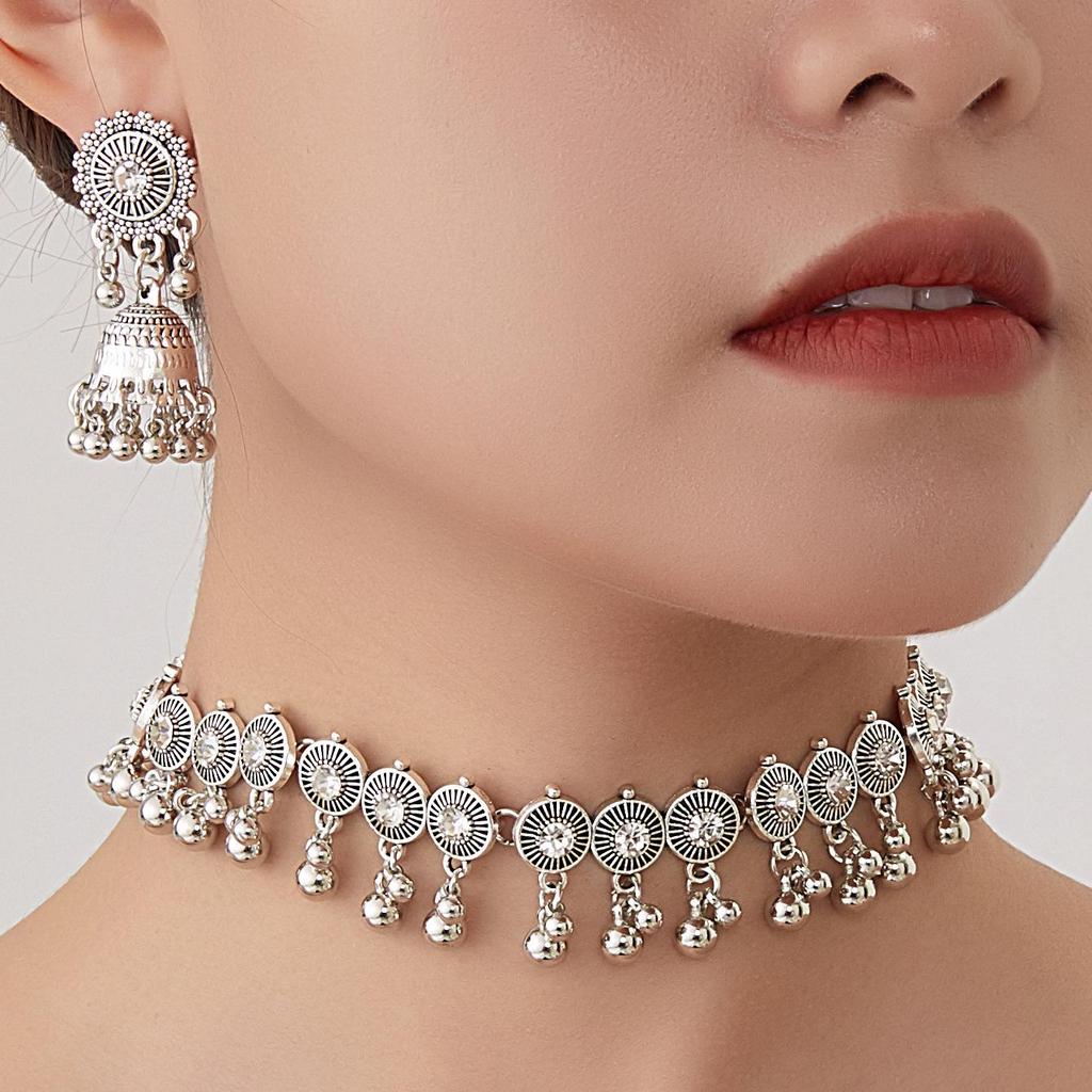 Exotic Retro Ethnic Necklace and Earrings: Fashionable, Personalized Jewelry