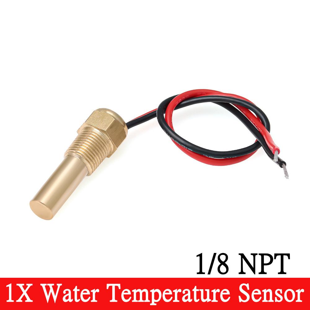 2" 52mm Water Temperature Gauge 0~120℃ with 7 Color Backlight Water Temp Sensor 1/8NPT 3/8NPT M14 M16 for Marine Car Boat RV
