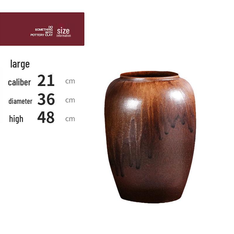 Retro Ceramic Floor Vase for Living Room and Hotel Décor