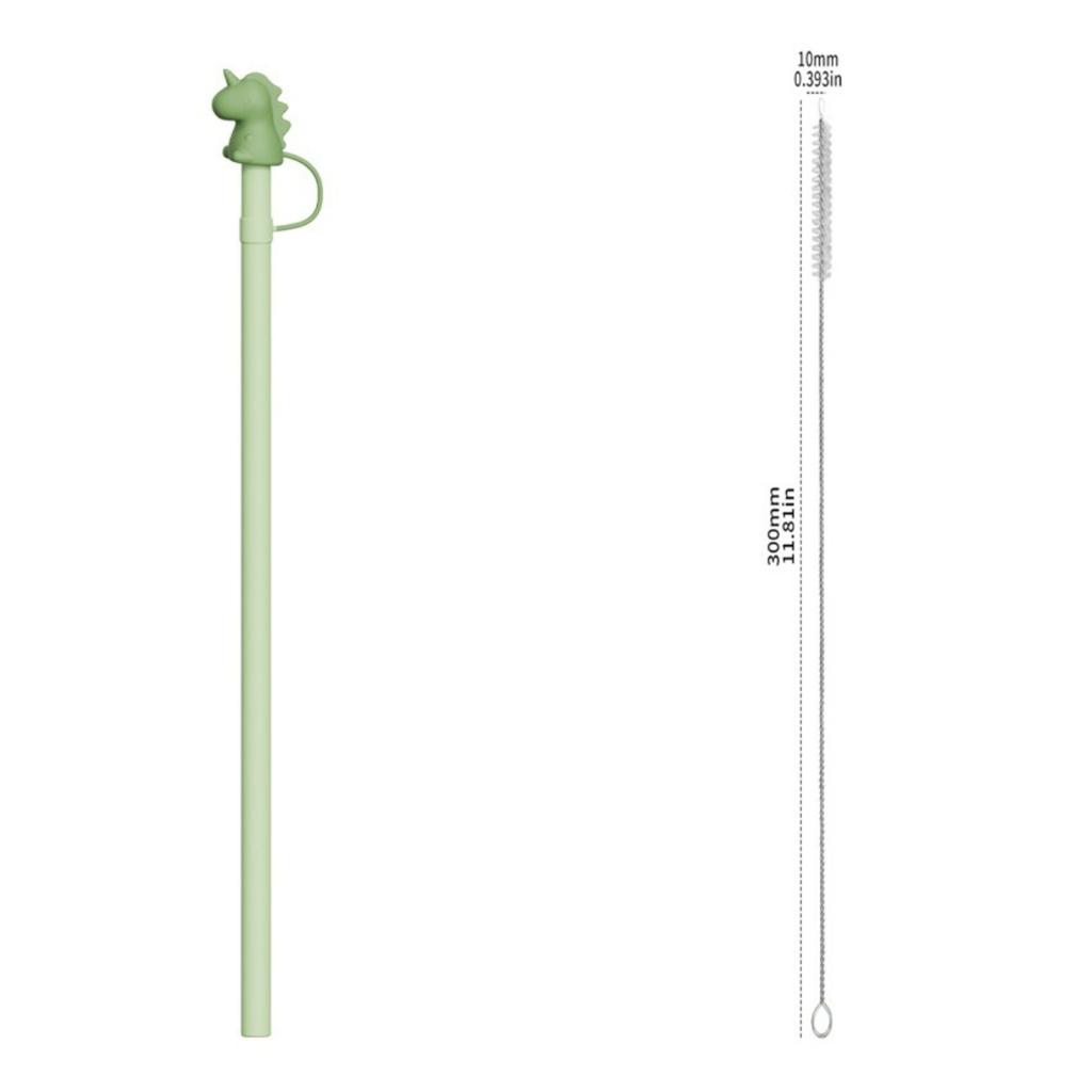 Replacement Long Silicone Straw With Straw Cover,Compatible with Stanley 40/30 oz Cup Tumbler,Cleaning Brush Stanley Accessories