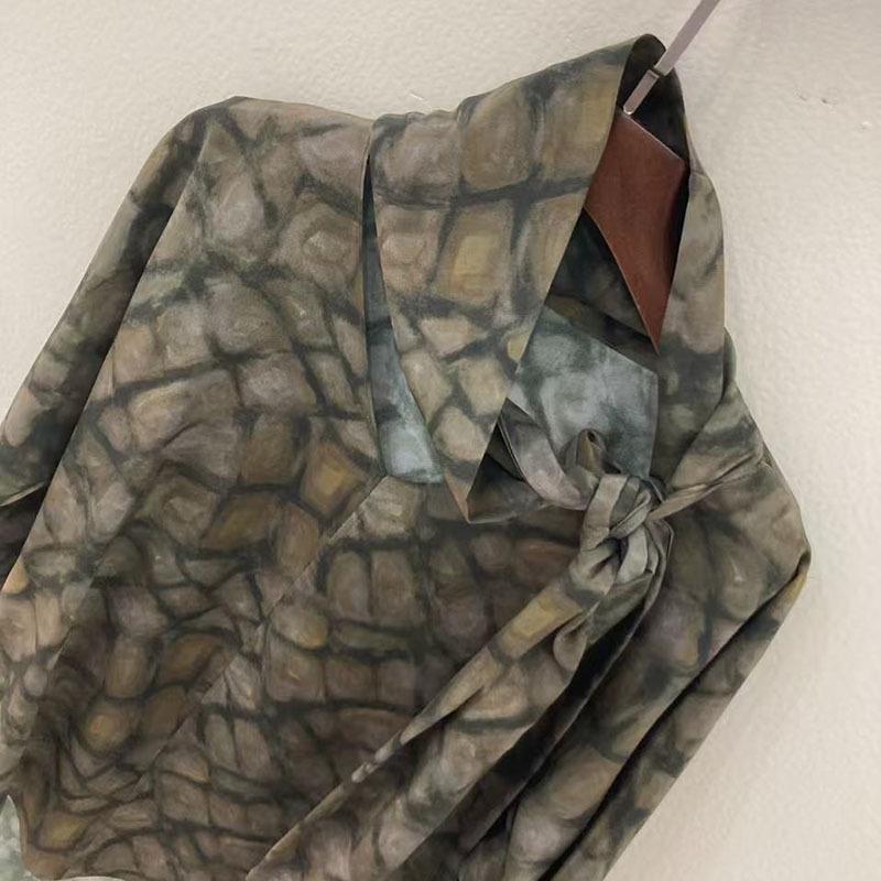 Cort Artistic Zen Gradient Silk Long-Sleeve Top for Women - Spanish Niche Casual Style