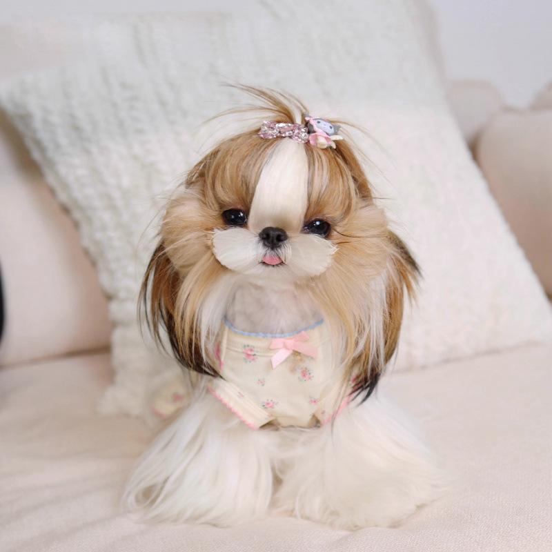 Pet Spring Dress Cat Spring Floral Tank Top Skirt Home Clothing Cute Teddy Small Dog Clothes Puppy for Small Dogs