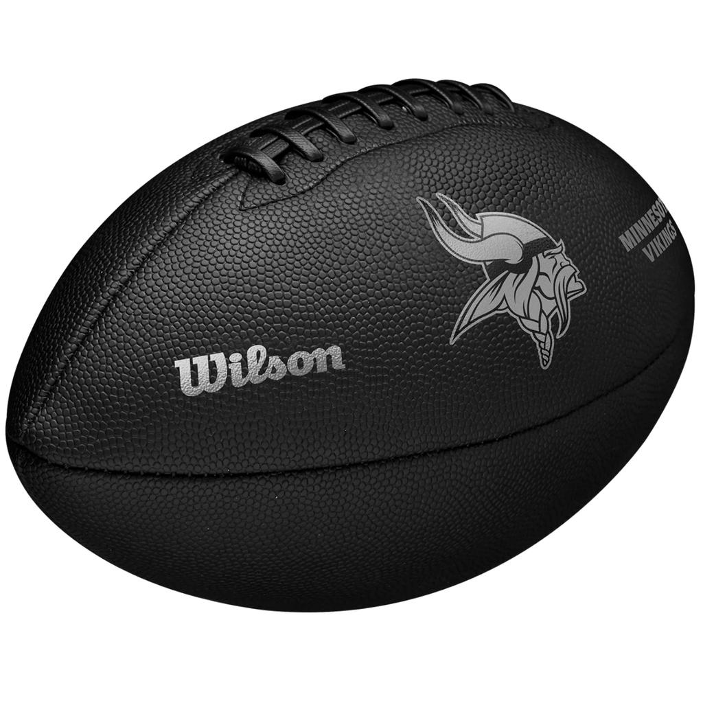 Wilson NFL Team Metallic Premiere Minnesota Vikings Ball, Unisex black American football ball